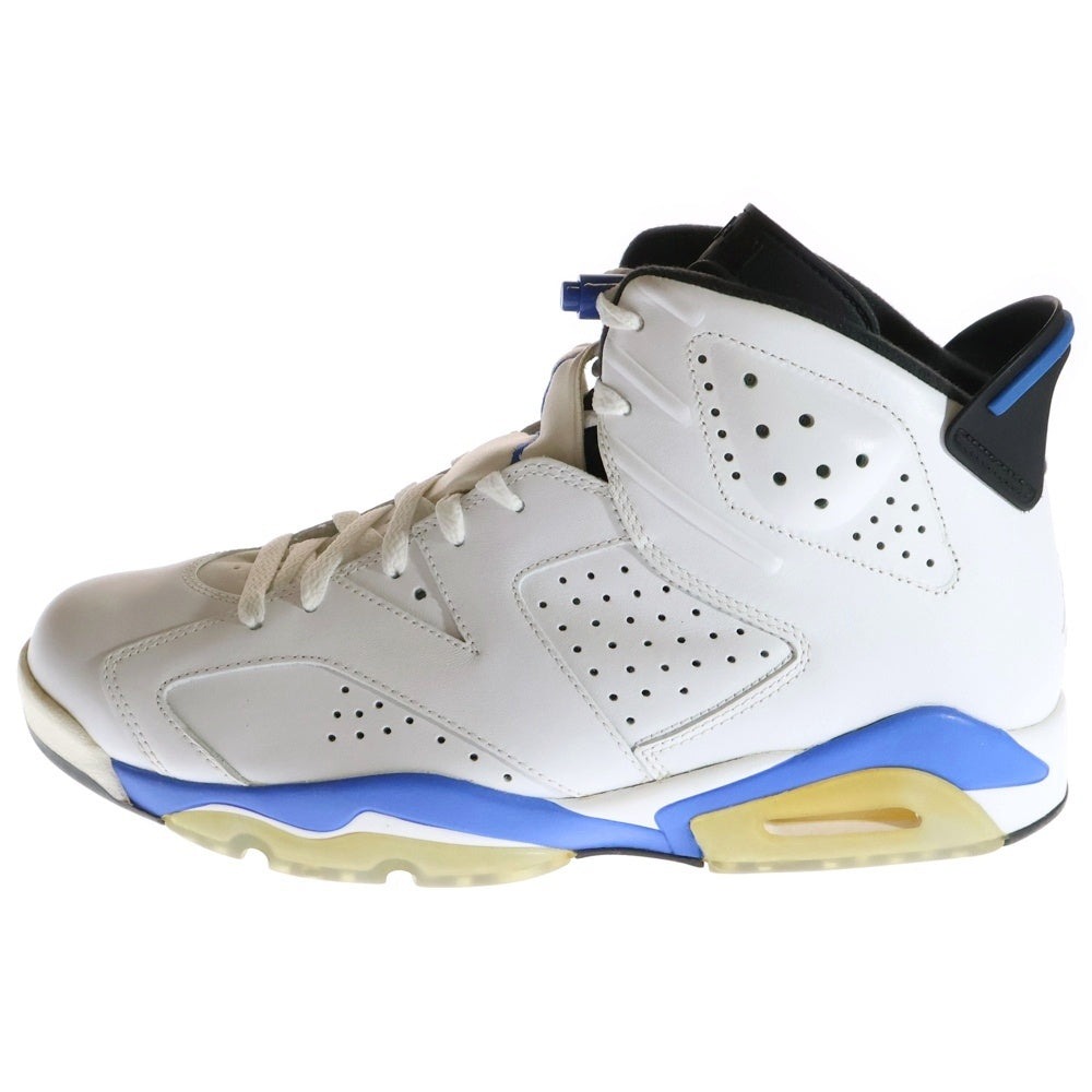 NIKE(ナイキ) 【観賞用 2014年製】 AIR JORDAN 6 RETRO SPORT BLUE エア ジョーダン 6 スポーツブルー ハイカットスニーカー ホワイト/ブルー US11/29cm 384664-107