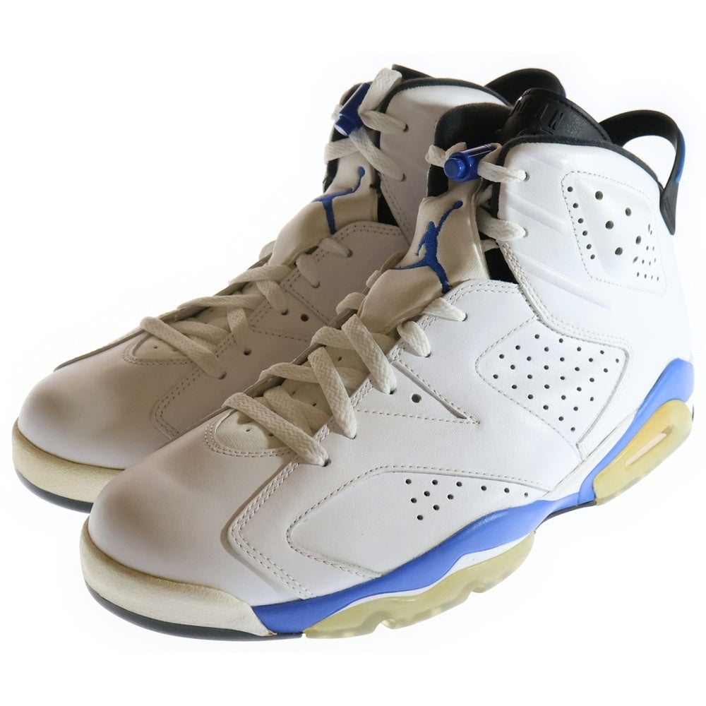 NIKE(ナイキ) 【観賞用 2014年製】 AIR JORDAN 6 RETRO SPORT BLUE エア ジョーダン 6 スポーツブルー ハイカットスニーカー ホワイト/ブルー US11/29cm 384664-107