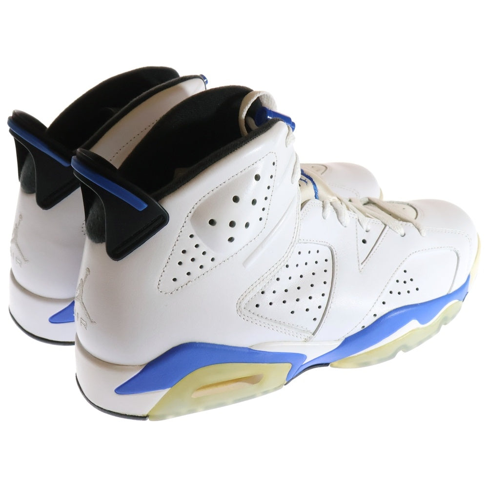 NIKE(ナイキ) 【観賞用 2014年製】 AIR JORDAN 6 RETRO SPORT BLUE エア ジョーダン 6 スポーツブルー ハイカットスニーカー ホワイト/ブルー US11/29cm 384664-107