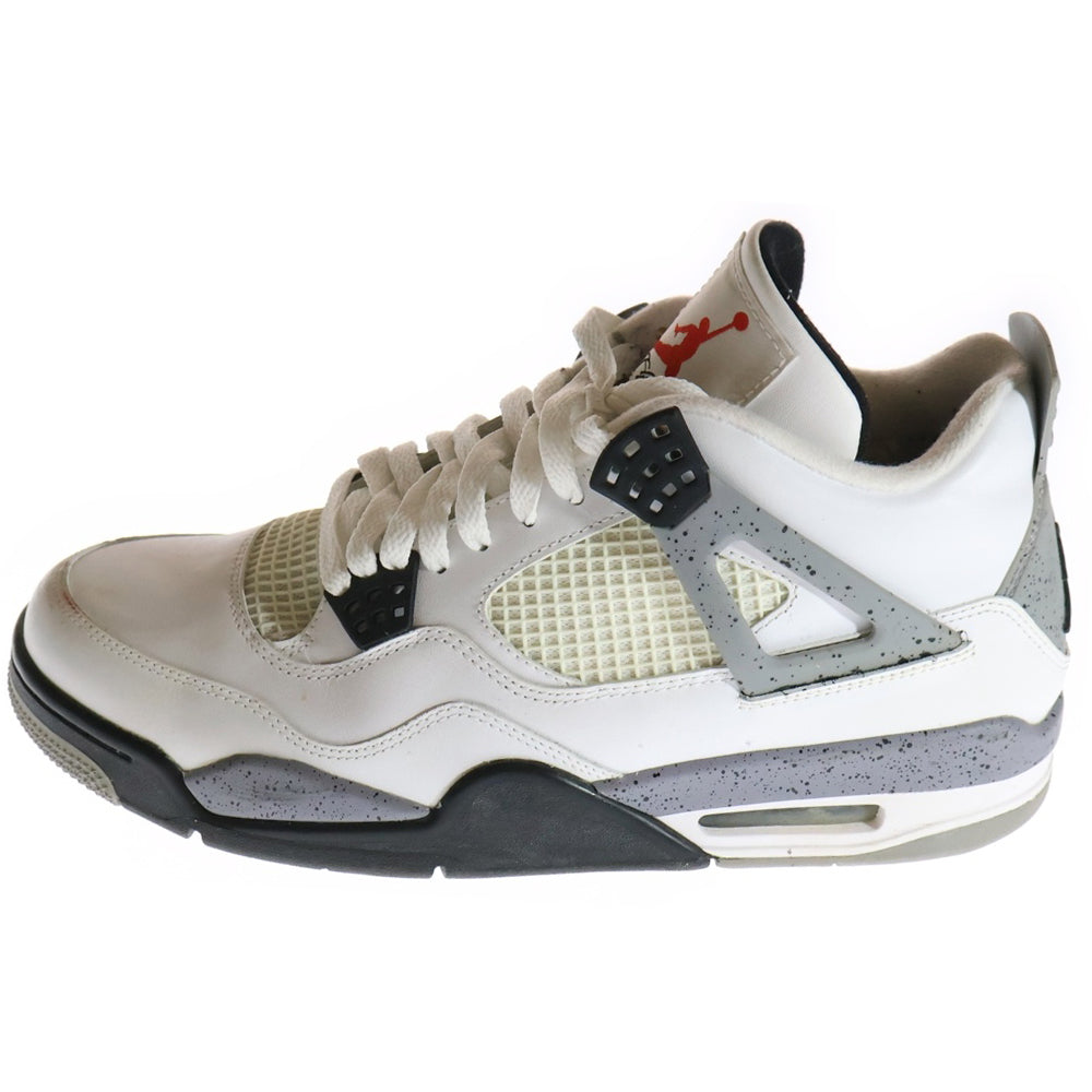 NIKE(ナイキ) 【観賞用2012年】 AIR JORDAN 4 RETRO WHITE CEMENT エアジョーダン4 レトロ ホワイト セメント ハイカットスニーカー ホワイト US10/28cm 308497-103