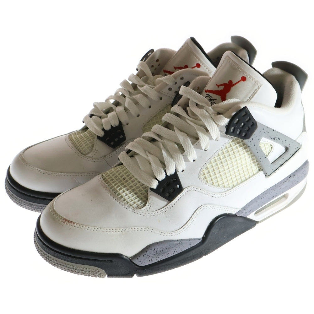 NIKE(ナイキ) 【観賞用2012年】 AIR JORDAN 4 RETRO WHITE CEMENT エアジョーダン4 レトロ ホワイト セメント ハイカットスニーカー ホワイト US10/28cm 308497-103