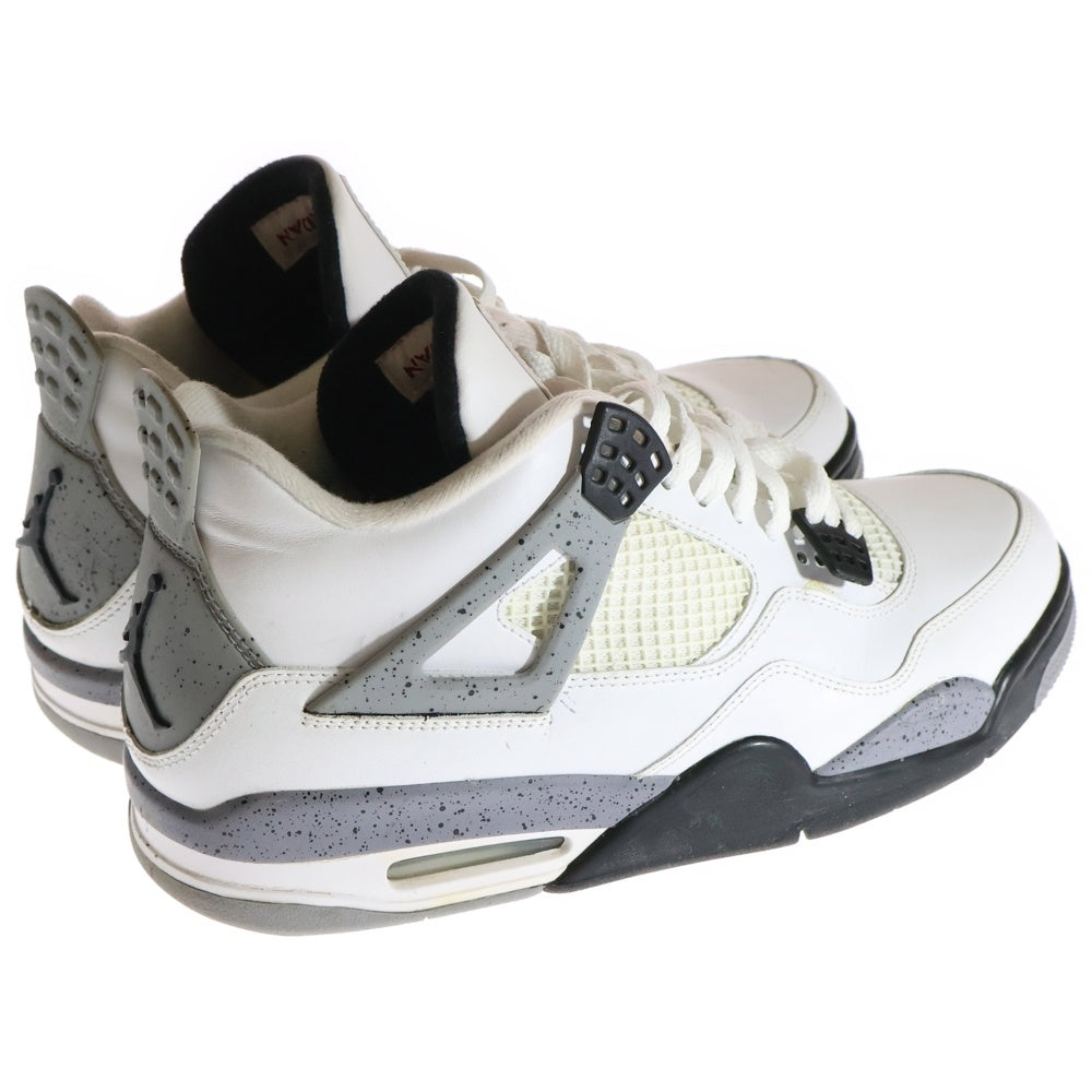 NIKE(ナイキ) 【観賞用2012年】 AIR JORDAN 4 RETRO WHITE CEMENT エアジョーダン4 レトロ ホワイト セメント ハイカットスニーカー ホワイト US10/28cm 308497-103