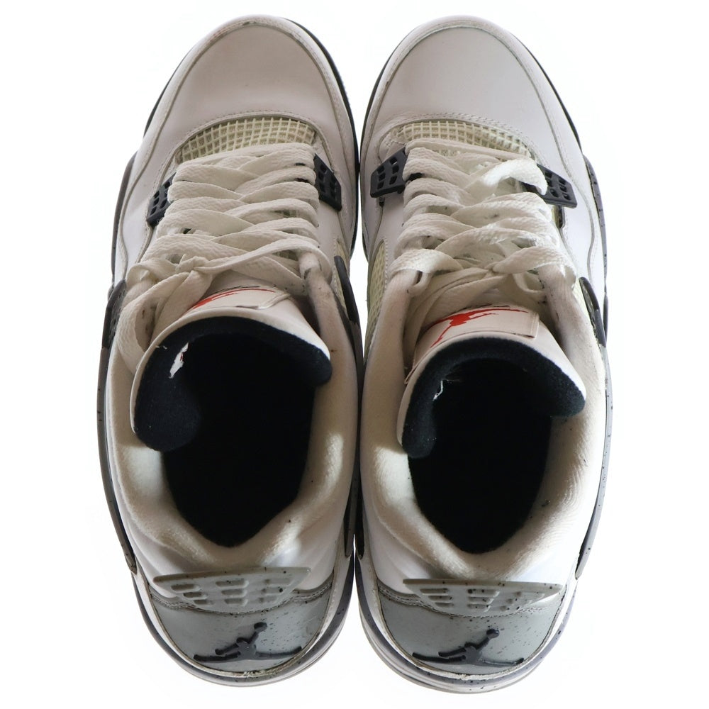 NIKE(ナイキ) 【観賞用2012年】 AIR JORDAN 4 RETRO WHITE CEMENT エアジョーダン4 レトロ ホワイト セメント ハイカットスニーカー ホワイト US10/28cm 308497-103