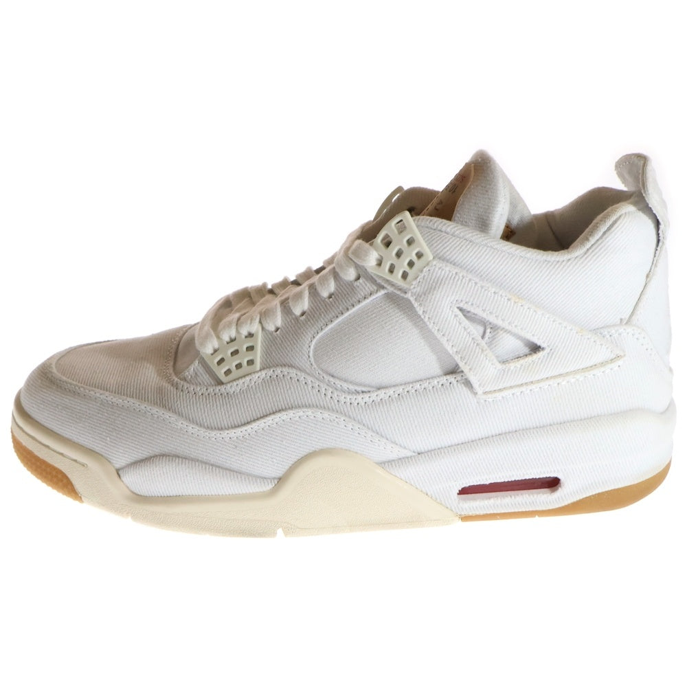 NIKE(ナイキ) ×LEVIS AIR JORDAN 4 WHITE DENIM エアジョーダン4 レトロ デニム ハイカットスニーカー ホワイト US10.5/28.5cm AO2571-100
