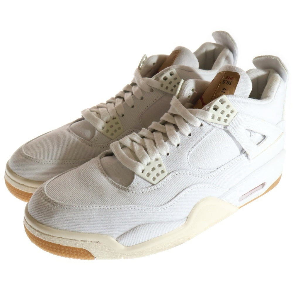 NIKE(ナイキ) ×LEVIS AIR JORDAN 4 WHITE DENIM エアジョーダン4 レトロ デニム ハイカットスニーカー ホワイト US10.5/28.5cm AO2571-100