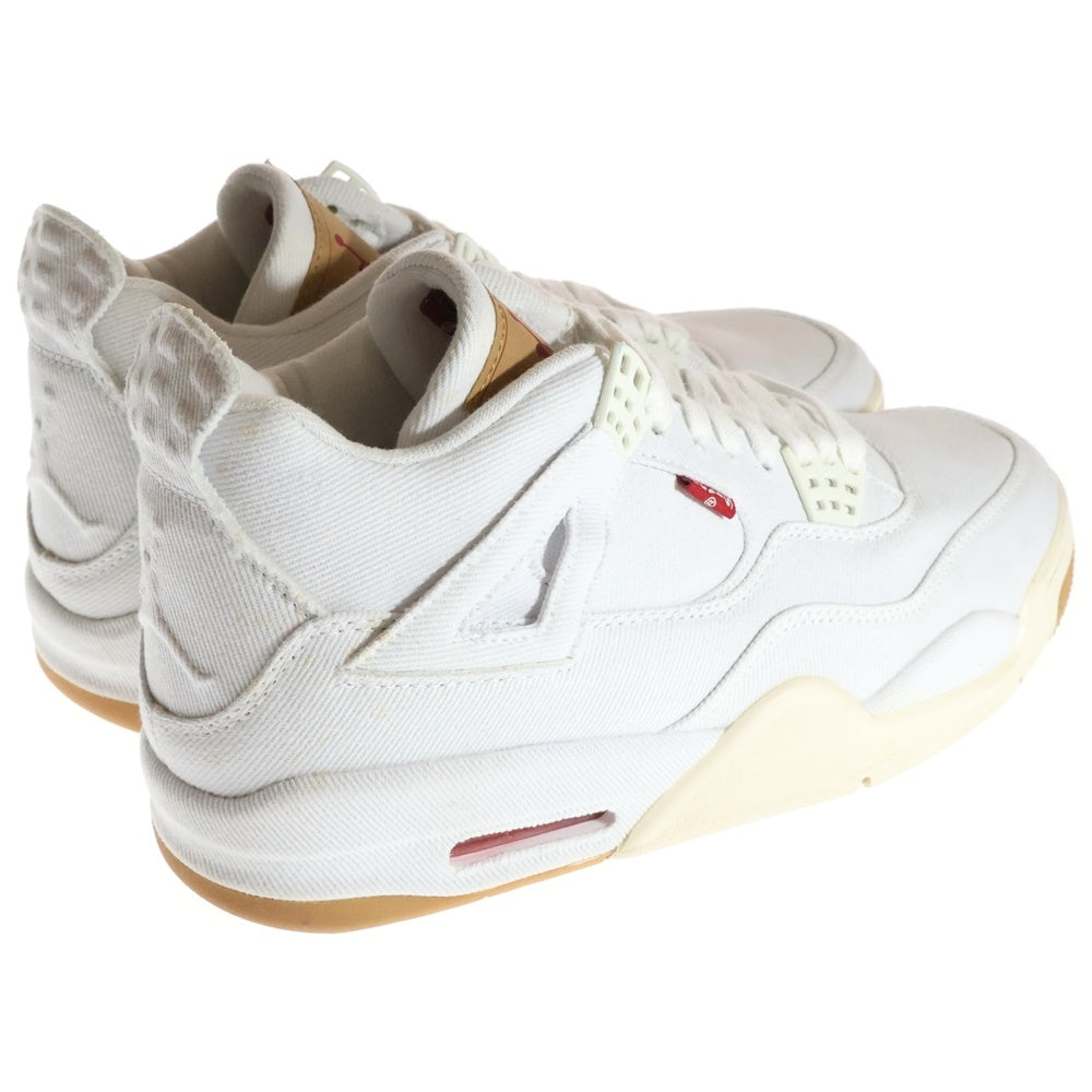 NIKE(ナイキ) ×LEVIS AIR JORDAN 4 WHITE DENIM エアジョーダン4 レトロ デニム ハイカットスニーカー ホワイト US10.5/28.5cm AO2571-100