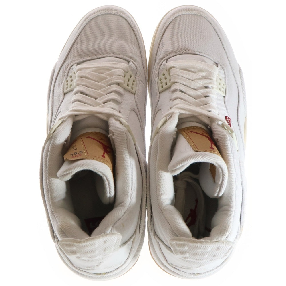 NIKE(ナイキ) ×LEVIS AIR JORDAN 4 WHITE DENIM エアジョーダン4 レトロ デニム ハイカットスニーカー ホワイト US10.5/28.5cm AO2571-100