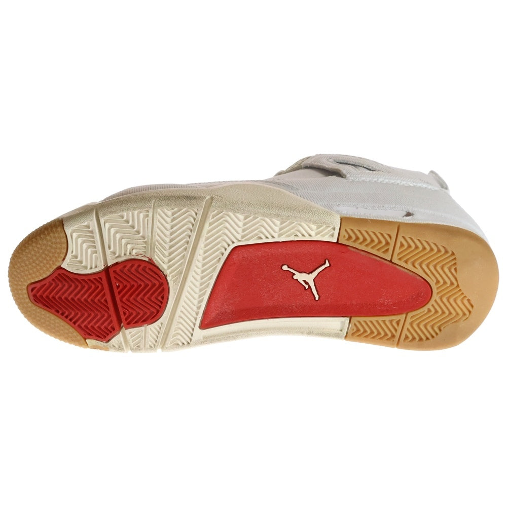 NIKE(ナイキ) ×LEVIS AIR JORDAN 4 WHITE DENIM エアジョーダン4 レトロ デニム ハイカットスニーカー ホワイト US10.5/28.5cm AO2571-100