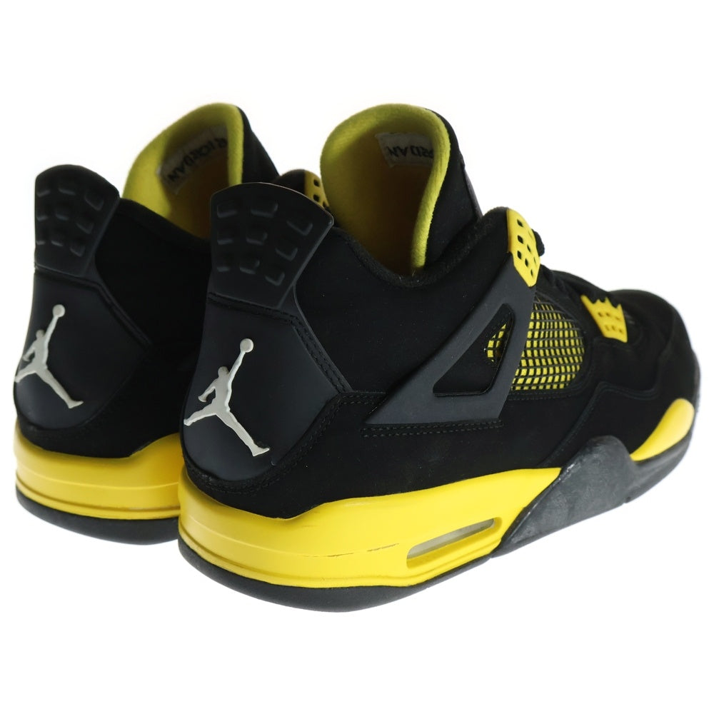 NIKE(ナイキ) 【観賞用2012年】 AIR JORDAN 4 RETRO THUNDER エアジョーダン4 レトロ サンダー ハイカットスニーカー ブラック/イエロー US11/29cm 308497-008