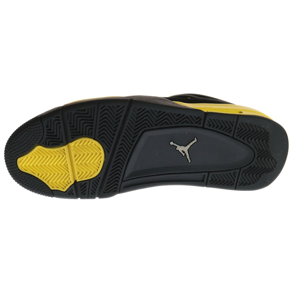 NIKE(ナイキ) 【観賞用2012年】 AIR JORDAN 4 RETRO THUNDER エアジョーダン4 レトロ サンダー ハイカットスニーカー ブラック/イエロー US11/29cm 308497-008