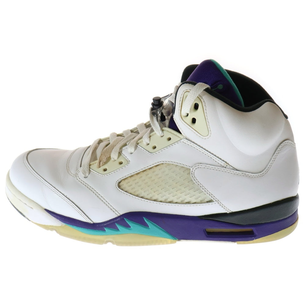 NIKE(ナイキ) 【観賞用 2013年】 AIR JORDAN 5 RETRO GRAPE エアジョーダン 5 レトロ グレープ ハイカットスニーカー ホワイト/ブルー US11/29cm 136027-108