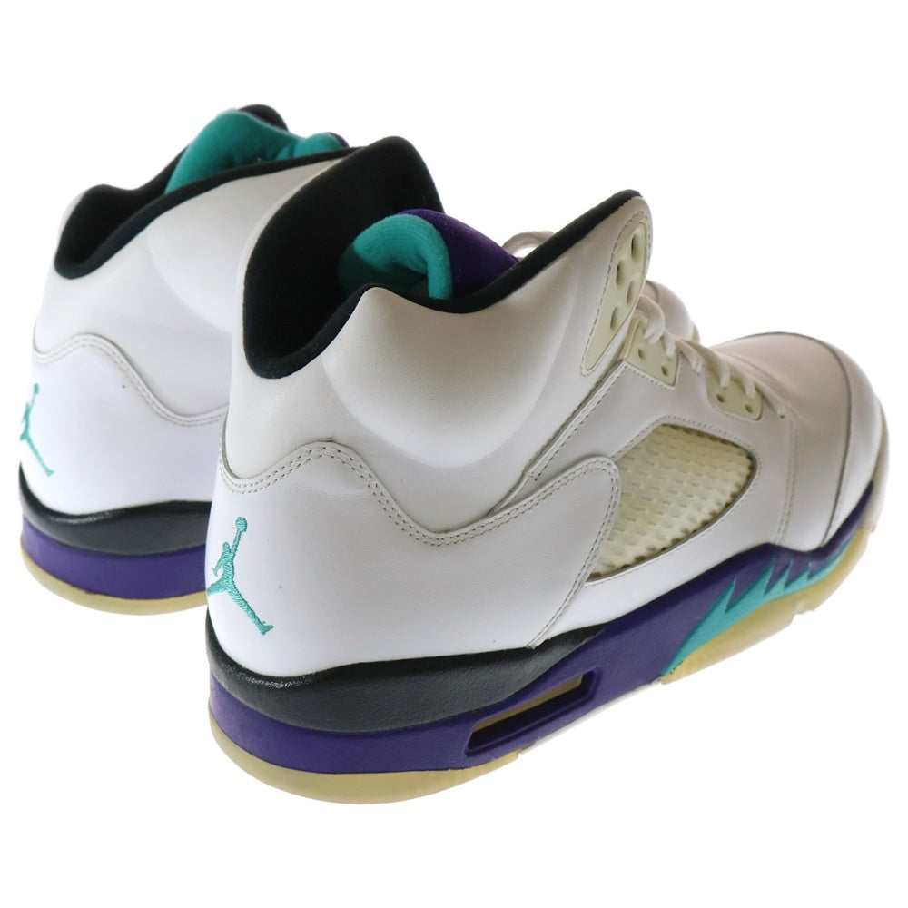 NIKE(ナイキ) 【観賞用 2013年】 AIR JORDAN 5 RETRO GRAPE エアジョーダン 5 レトロ グレープ ハイカットスニーカー ホワイト/ブルー US11/29cm 136027-108