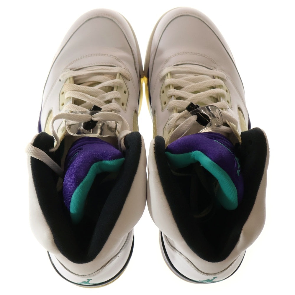 NIKE(ナイキ) 【観賞用 2013年】 AIR JORDAN 5 RETRO GRAPE エアジョーダン 5 レトロ グレープ ハイカットスニーカー ホワイト/ブルー US11/29cm 136027-108