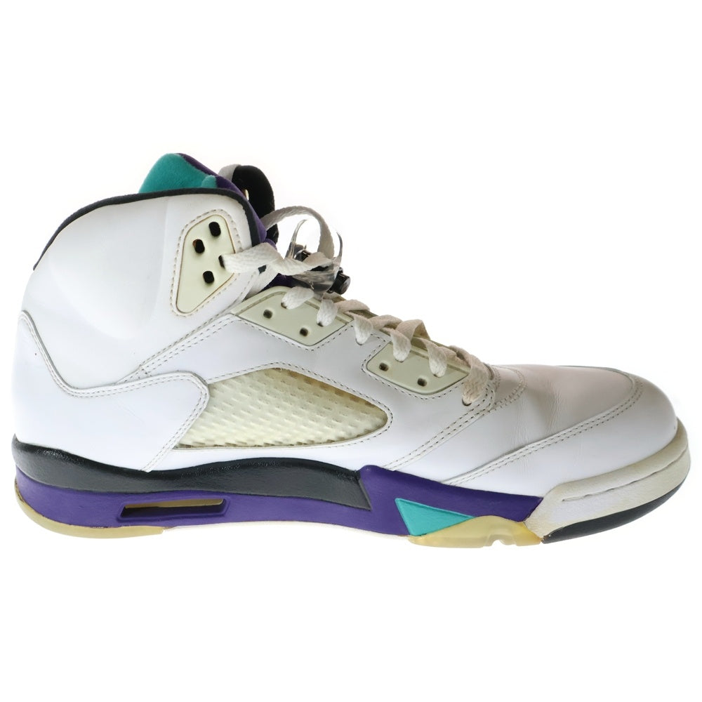 NIKE(ナイキ) 【観賞用 2013年】 AIR JORDAN 5 RETRO GRAPE エアジョーダン 5 レトロ グレープ ハイカットスニーカー ホワイト/ブルー US11/29cm 136027-108
