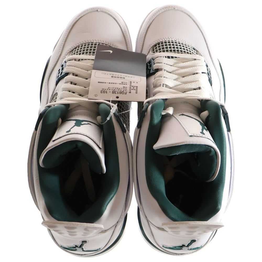 NIKE(ナイキ) AIR JORDAN 4 RETRO OXIDIZED GREEN エアジョーダン4 レトロ オキシダイズドグリーン ハイカットスニーカー ホワイト/グリーン US11/29cm FQ8138-103