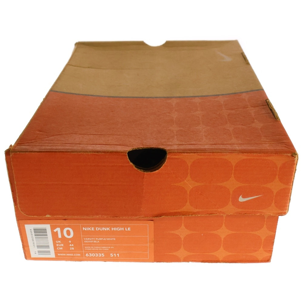 NIKE(ナイキ) 【観賞用1999年製】 DUNK HIGH LE ダンク ハイカットスニーカー ホワイト/パープル US10/28cm 630335-511