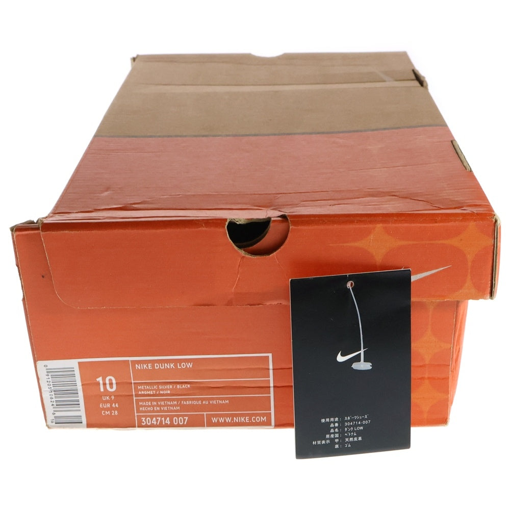 NIKE(ナイキ) 【観賞用 2004年製】 DUNK LOW HOOP HEAT PACK TONY PARKER ダンク トニーパーカー ローカットスニーカー グレー/ブラック US10/28cm 304714-007