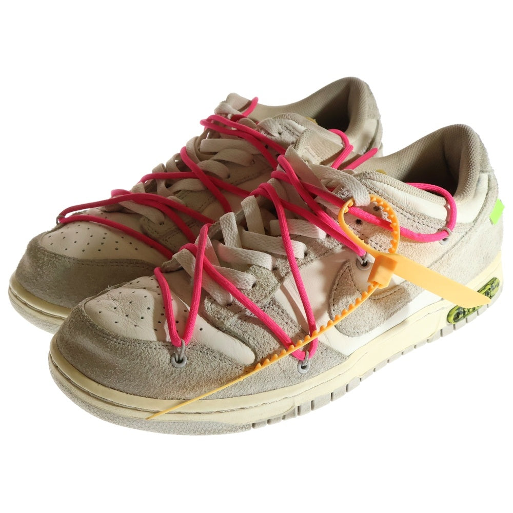 NIKE(ナイキ) ×OFF-WHITE DUNK LOW オフホワイト ダンク ローカットスニーカー ホワイト/グレー US10/28cm DJ0950-117