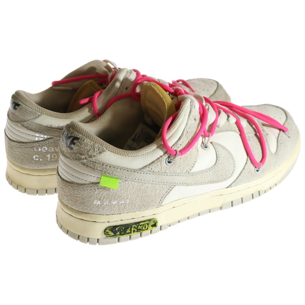 NIKE(ナイキ) ×OFF-WHITE DUNK LOW オフホワイト ダンク ローカットスニーカー ホワイト/グレー US10/28cm DJ0950-117