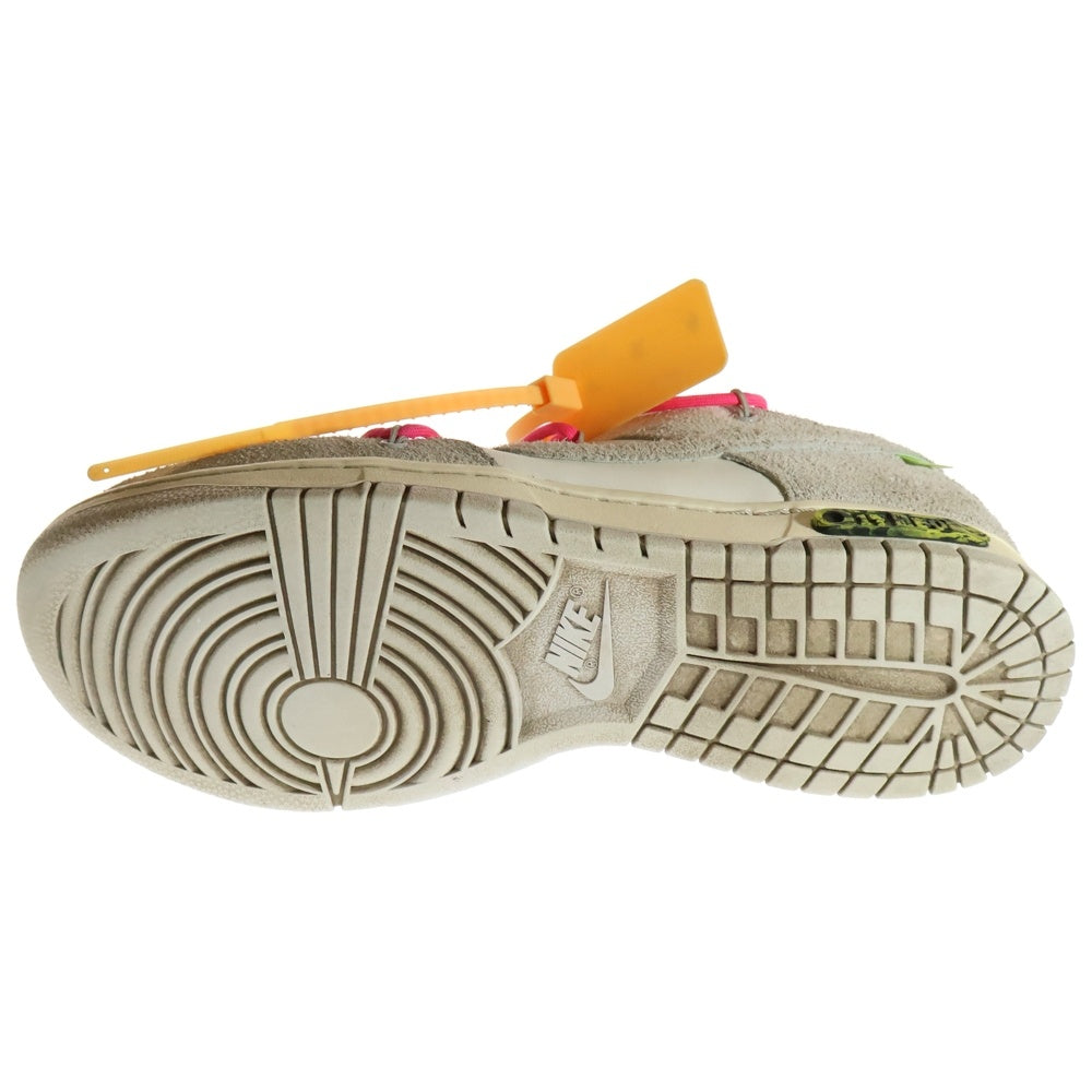 NIKE(ナイキ) ×OFF-WHITE DUNK LOW オフホワイト ダンク ローカットスニーカー ホワイト/グレー US10/28cm DJ0950-117