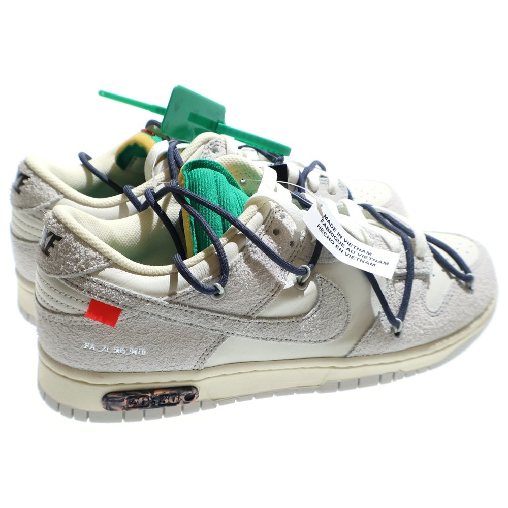 NIKE(ナイキ) ×OFF WHITE DUNK LOW 1 OF 50 20 オフホワイト ダンク ローカットスニーカー グレー/ホワイト US10/28cm DJ0950-115