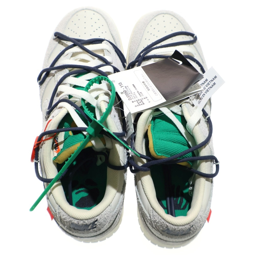 NIKE(ナイキ) ×OFF WHITE DUNK LOW 1 OF 50 20 オフホワイト ダンク ローカットスニーカー グレー/ホワイト US10/28cm DJ0950-115
