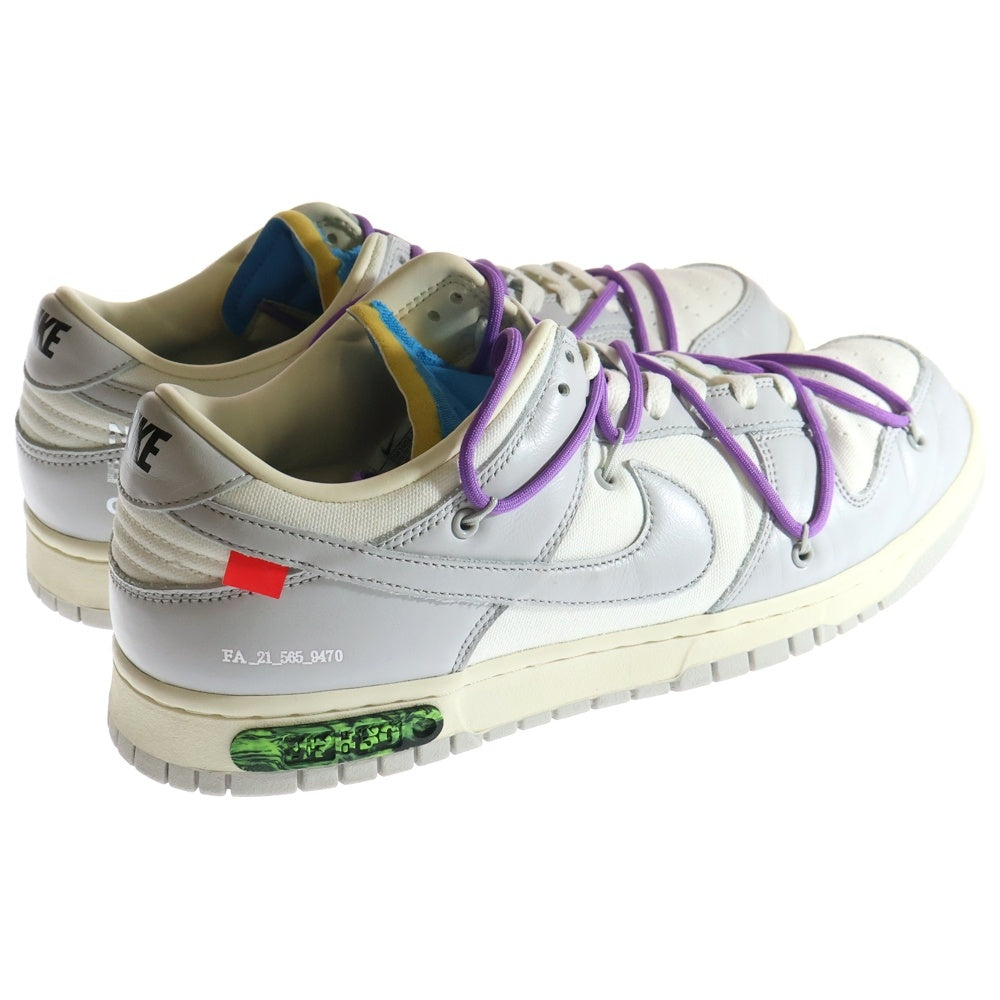 NIKE(ナイキ) ×OFF WHITE DUNK LOW 1OF 50 47 オフホワイト ダンク ローカットスニーカー グレー/ホワイト US12/30cm DM1602-125