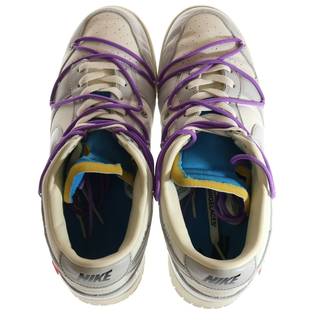 NIKE(ナイキ) ×OFF WHITE DUNK LOW 1OF 50 47 オフホワイト ダンク ローカットスニーカー グレー/ホワイト US12/30cm DM1602-125