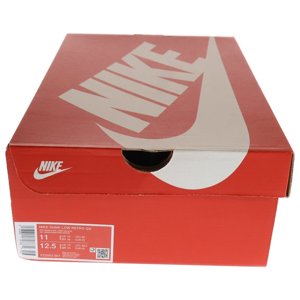 NIKE(ナイキ) DUNK LOW RETRO QS OFF ダンク レトロ ローカットスニーカー ブラック US11/29cm FZ3053-001