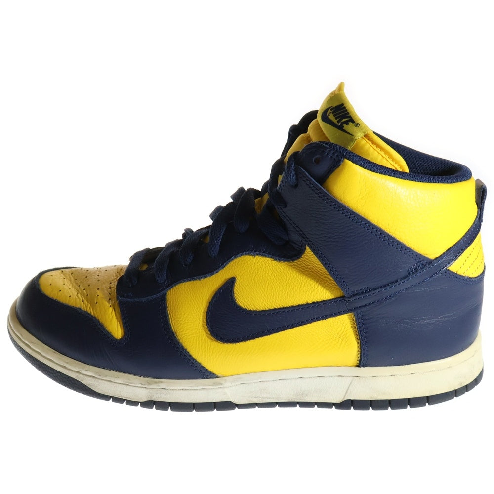 NIKE(ナイキ) DUNK HIGH MICHIGAN ダンク ミシガン ハイカットスニーカー イエロー/ネイビー US11/29cm 850477-700