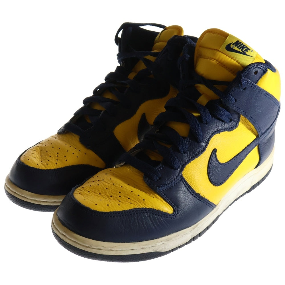 NIKE(ナイキ) DUNK HIGH MICHIGAN ダンク ミシガン ハイカットスニーカー イエロー/ネイビー US11/29cm 850477-700