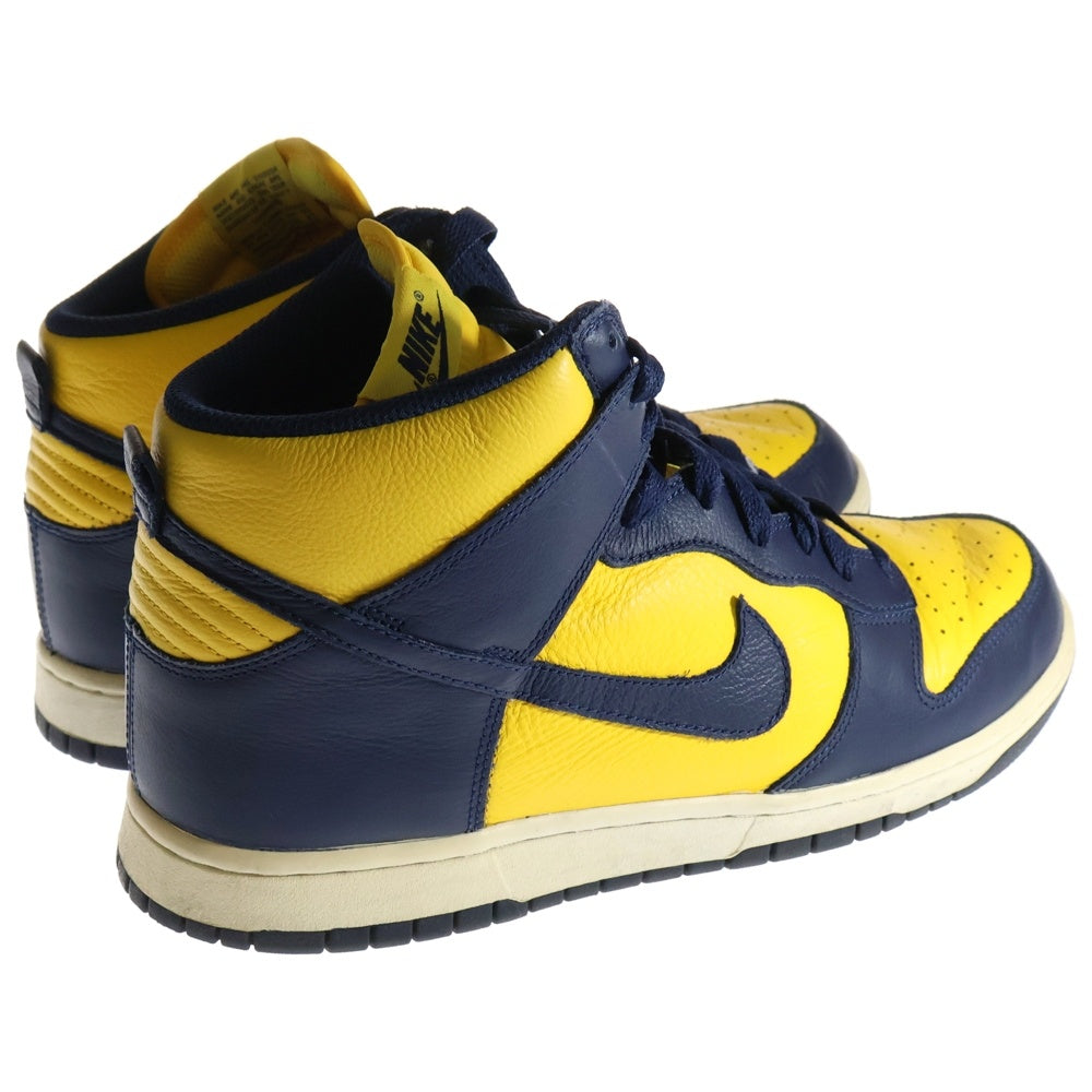 NIKE(ナイキ) DUNK HIGH MICHIGAN ダンク ミシガン ハイカットスニーカー イエロー/ネイビー US11/29cm 850477-700