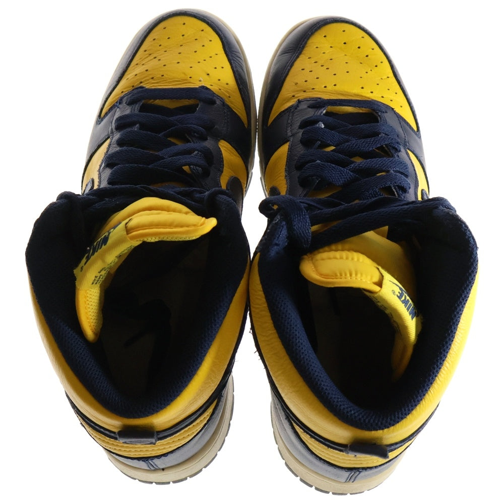 NIKE(ナイキ) DUNK HIGH MICHIGAN ダンク ミシガン ハイカットスニーカー イエロー/ネイビー US11/29cm 850477-700