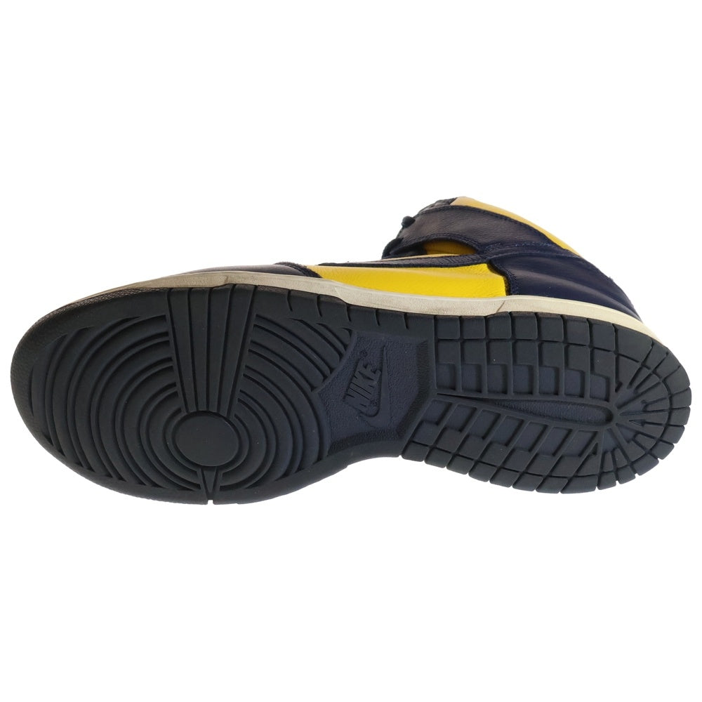 NIKE(ナイキ) DUNK HIGH MICHIGAN ダンク ミシガン ハイカットスニーカー イエロー/ネイビー US11/29cm 850477-700