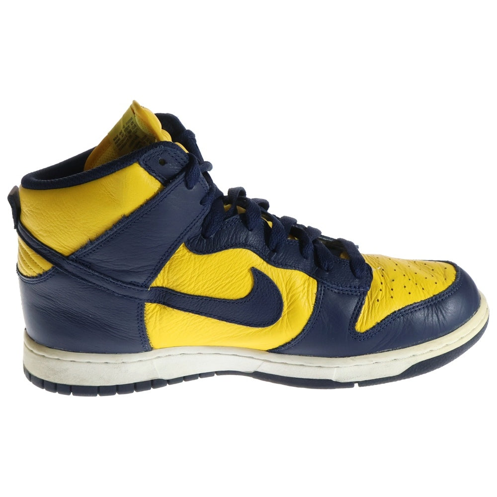 NIKE(ナイキ) DUNK HIGH MICHIGAN ダンク ミシガン ハイカットスニーカー イエロー/ネイビー US11/29cm 850477-700