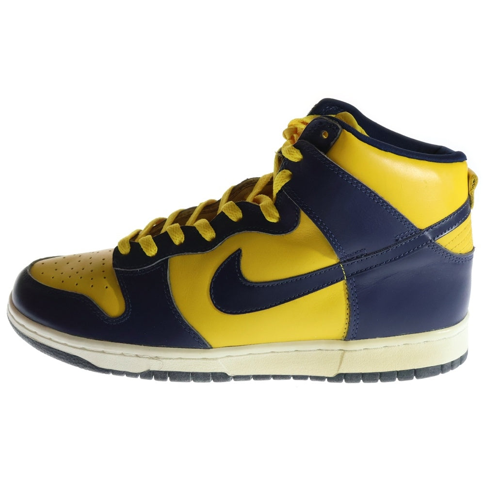 NIKE(ナイキ) 【観賞用1998年製】 DUNK HIGH LE ダンク ハイカットスニーカー イエロー/ネイビー US10.5/28.5cm 630335-471