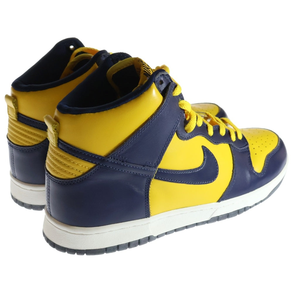 NIKE(ナイキ) 【観賞用1998年製】 DUNK HIGH LE ダンク ハイカットスニーカー イエロー/ネイビー US10.5/28.5cm 630335-471
