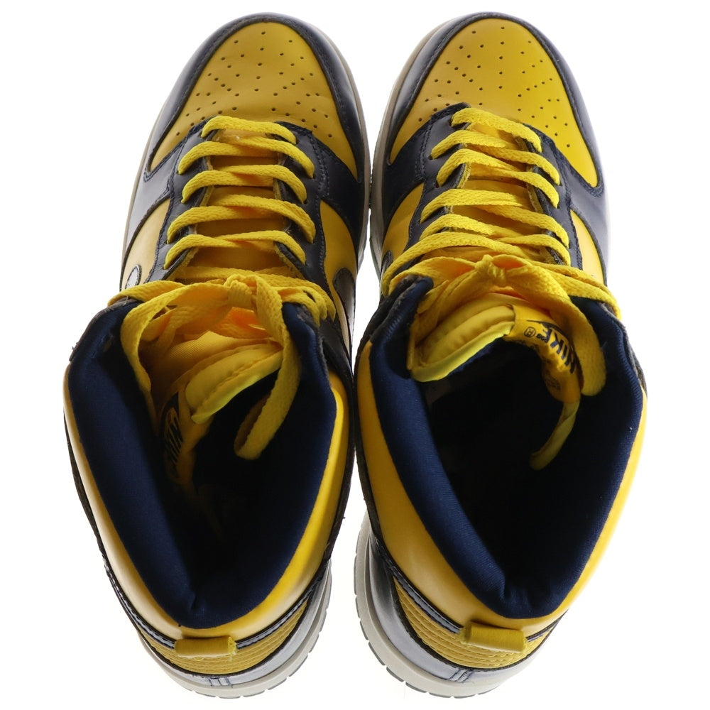 NIKE(ナイキ) 【観賞用1998年製】 DUNK HIGH LE ダンク ハイカットスニーカー イエロー/ネイビー US10.5/28.5cm 630335-471