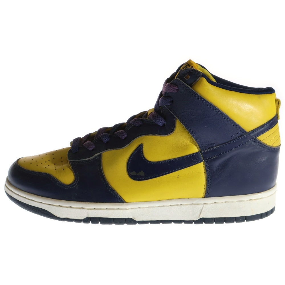 NIKE(ナイキ) 【観賞用1998年製】 DUNK HIGH LE ダンク ハイカットスニーカー イエロー/ネイビー US10/28cm 630355-471