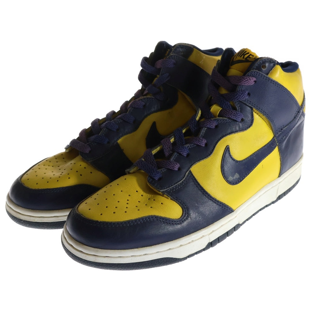 NIKE(ナイキ) 【観賞用1998年製】 DUNK HIGH LE ダンク ハイカットスニーカー イエロー/ネイビー US10/28cm 630355-471
