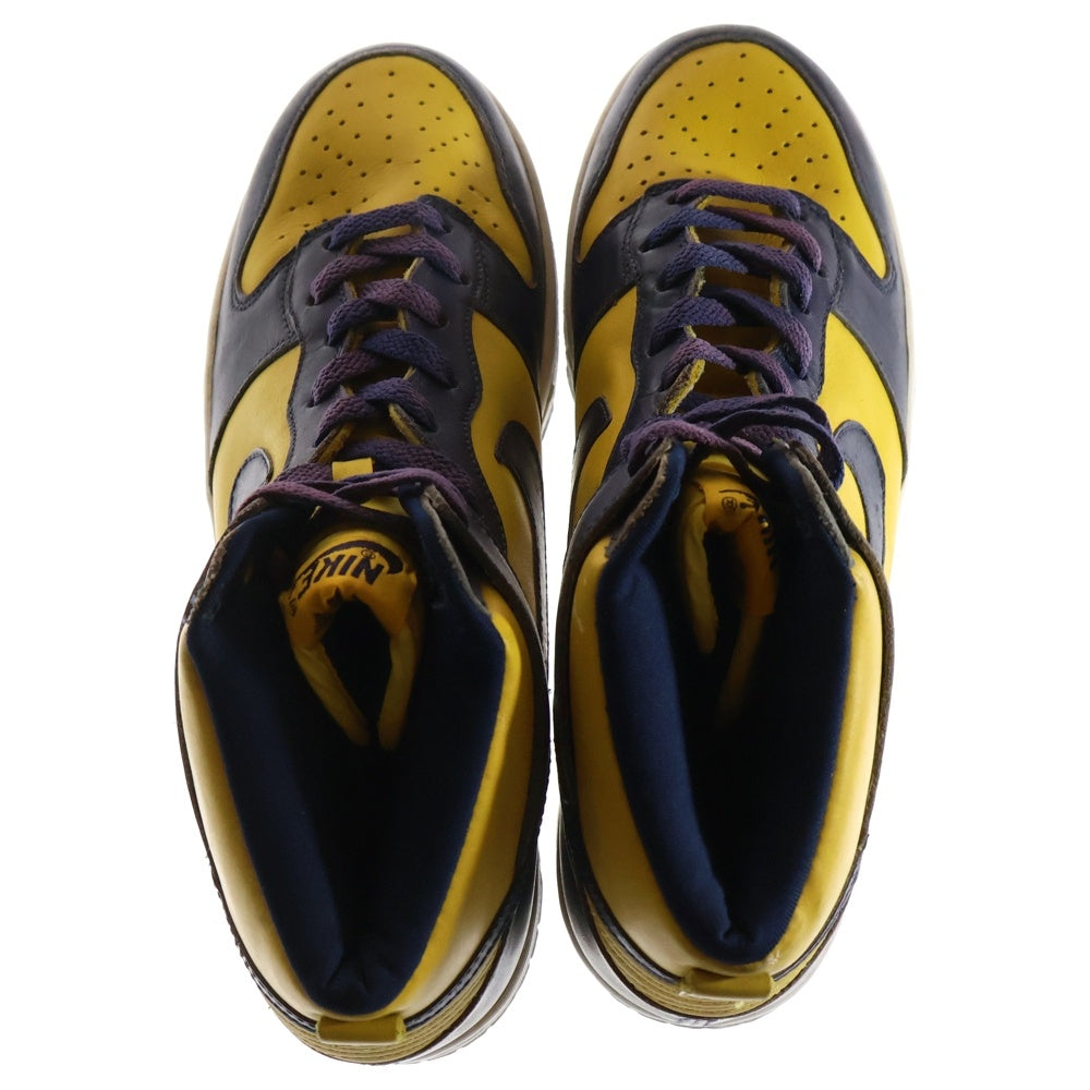 NIKE(ナイキ) 【観賞用1998年製】 DUNK HIGH LE ダンク ハイカットスニーカー イエロー/ネイビー US10/28cm 630355-471