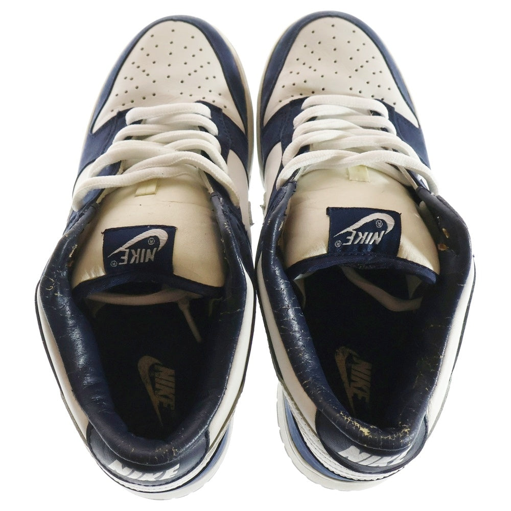 NIKE(ナイキ) 【観賞用 2004年製】 DUNK LOW PRO Obsidian ダンク オブシディアン ローカットスニーカー ホワイト/ネイビー US9/27cm 624044-116
