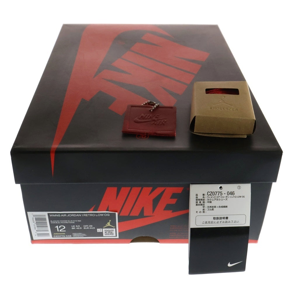 NIKE(ナイキ) WMNS AIR JORDAN1 RETRO OG NC TO CHI ウィメンズ エアジョーダン1 レトロ ノースカロライナ トゥ シカゴ ローカットスニーカー US12/29cm CZ0775-046