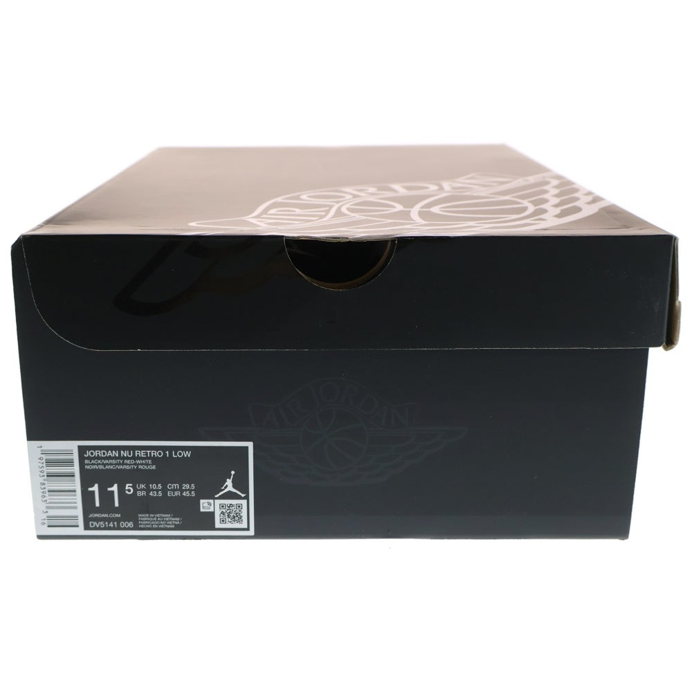 NIKE(ナイキ) JORDAN NU RETRO LOW ジョーダン ニュー レトロ ローカットスニーカー ブラック/レッド US11.5/29.5cm DV5141-006