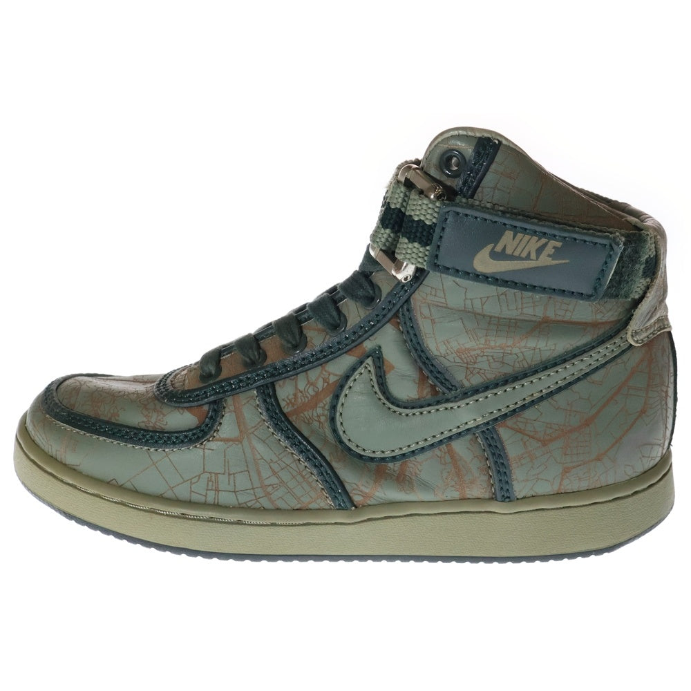 NIKE(ナイキ) VANDAL HIGH LAZER TOM LUEDECKE バンダル トムルーダー レザー ハイカットスニーカー カーキ US8.5/26.5cm 310863-331