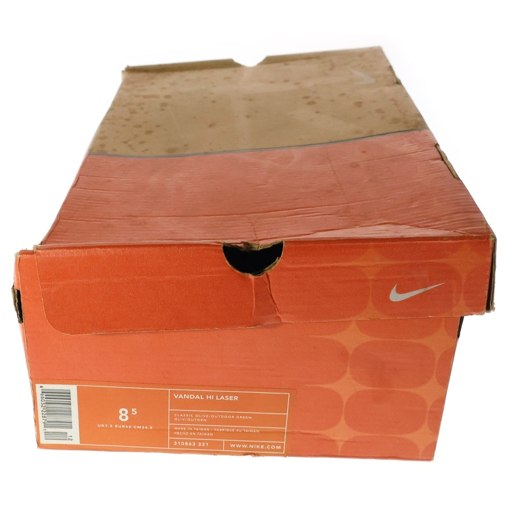 NIKE(ナイキ) VANDAL HIGH LAZER TOM LUEDECKE バンダル トムルーダー レザー ハイカットスニーカー カーキ US8.5/26.5cm 310863-331