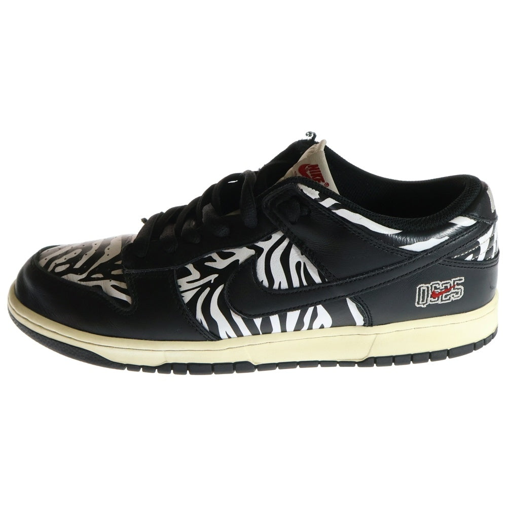NIKE SB(ナイキエスビー) ×QUARTER SNACKS SB DUNK LOW ZEBRA CAKE クウォータースナックス ダンク ゼブラケーキ ローカットスニーカー ブラック/ホワイト US11/29cm DM3510-001