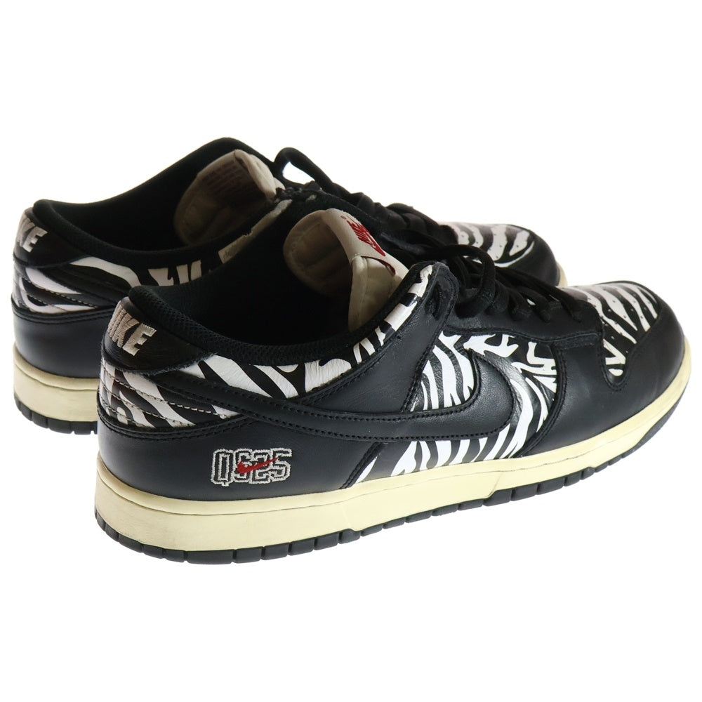 NIKE SB(ナイキエスビー) ×QUARTER SNACKS SB DUNK LOW ZEBRA CAKE クウォータースナックス ダンク ゼブラケーキ ローカットスニーカー ブラック/ホワイト US11/29cm DM3510-001