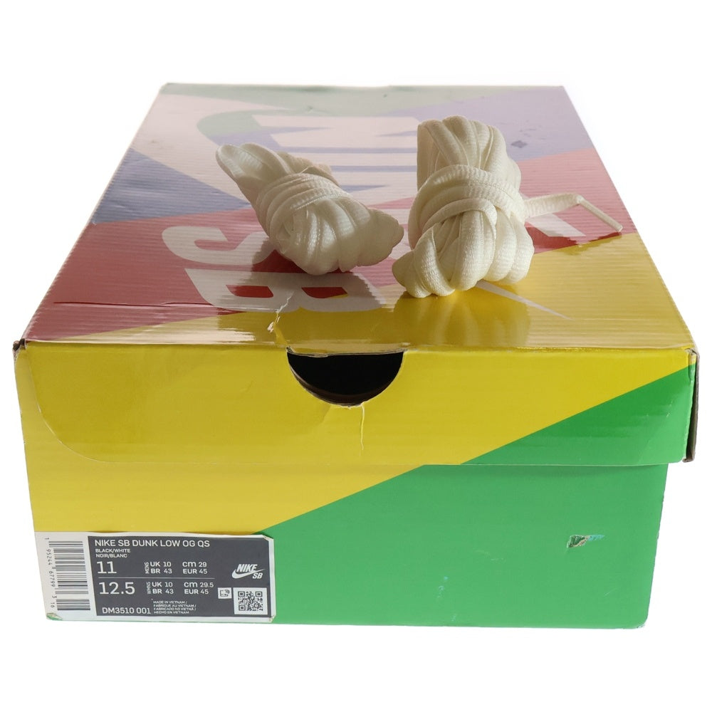 NIKE SB(ナイキエスビー) ×QUARTER SNACKS SB DUNK LOW ZEBRA CAKE クウォータースナックス ダンク ゼブラケーキ ローカットスニーカー ブラック/ホワイト US11/29cm DM3510-001