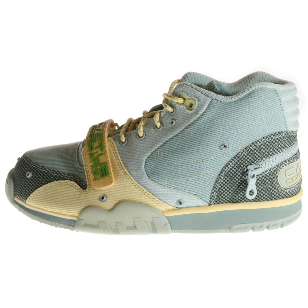 NIKE(ナイキ) ×TRAVIS SCOTT AIR TRAINER 1 SP トラヴィススコット エアトレーナー1 ハイカットスニーカー ライトグリーン US11/29cm DR7515-001